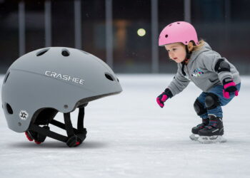 Crasche with Protective Inserts Small Age 3-6 Helmet Ice Skating